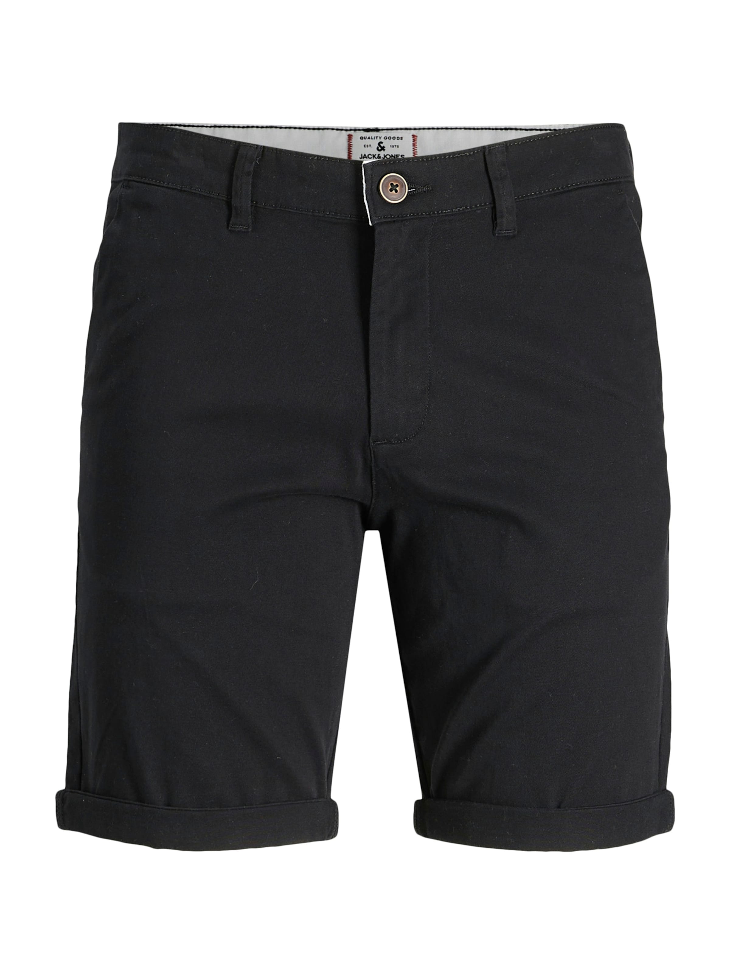 Jack & Jones Plus Regular Панталон Chino 'JPSTDave' в черно: отпред