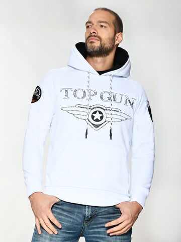 TOP GUN Sweatshirt in White: front