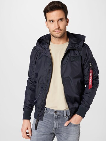 ALPHA INDUSTRIES - Chaqueta de entretiempo en negro: frente