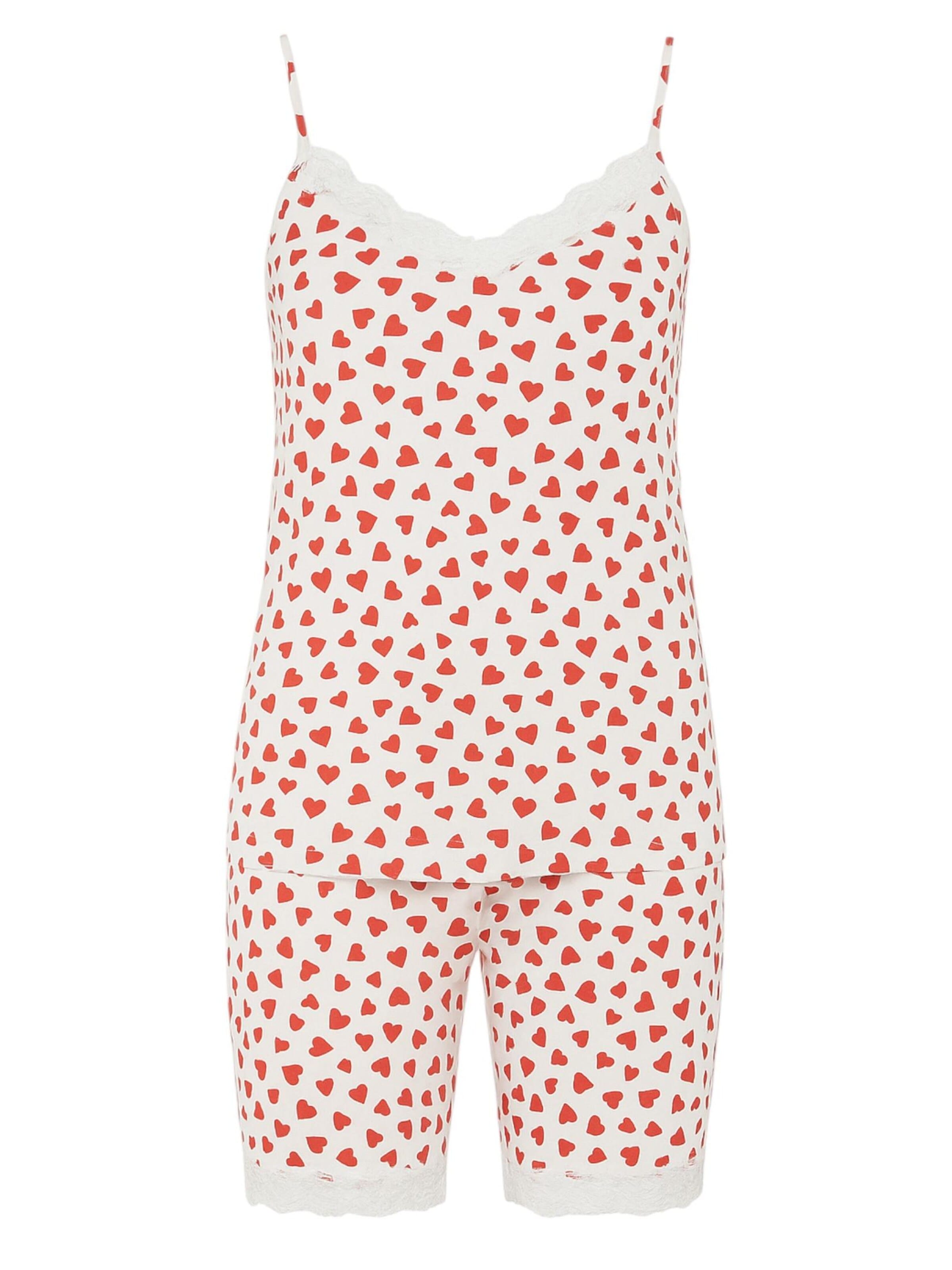 Pyjama 'Sweetheart Lace' fashionshowcase en blanc : devant