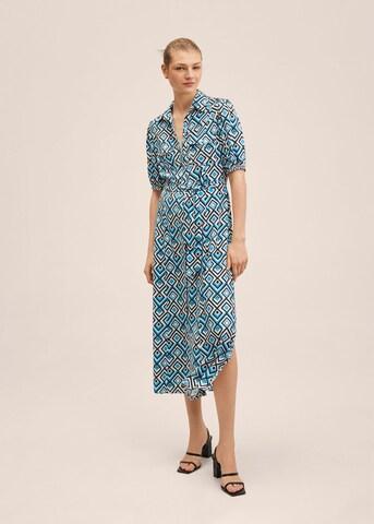 MANGO Shirt Dress 'cubana' in Blue: front