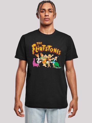 T-Shirt 'The Flintstones Group Distressed' F4NT4STIC en noir : devant