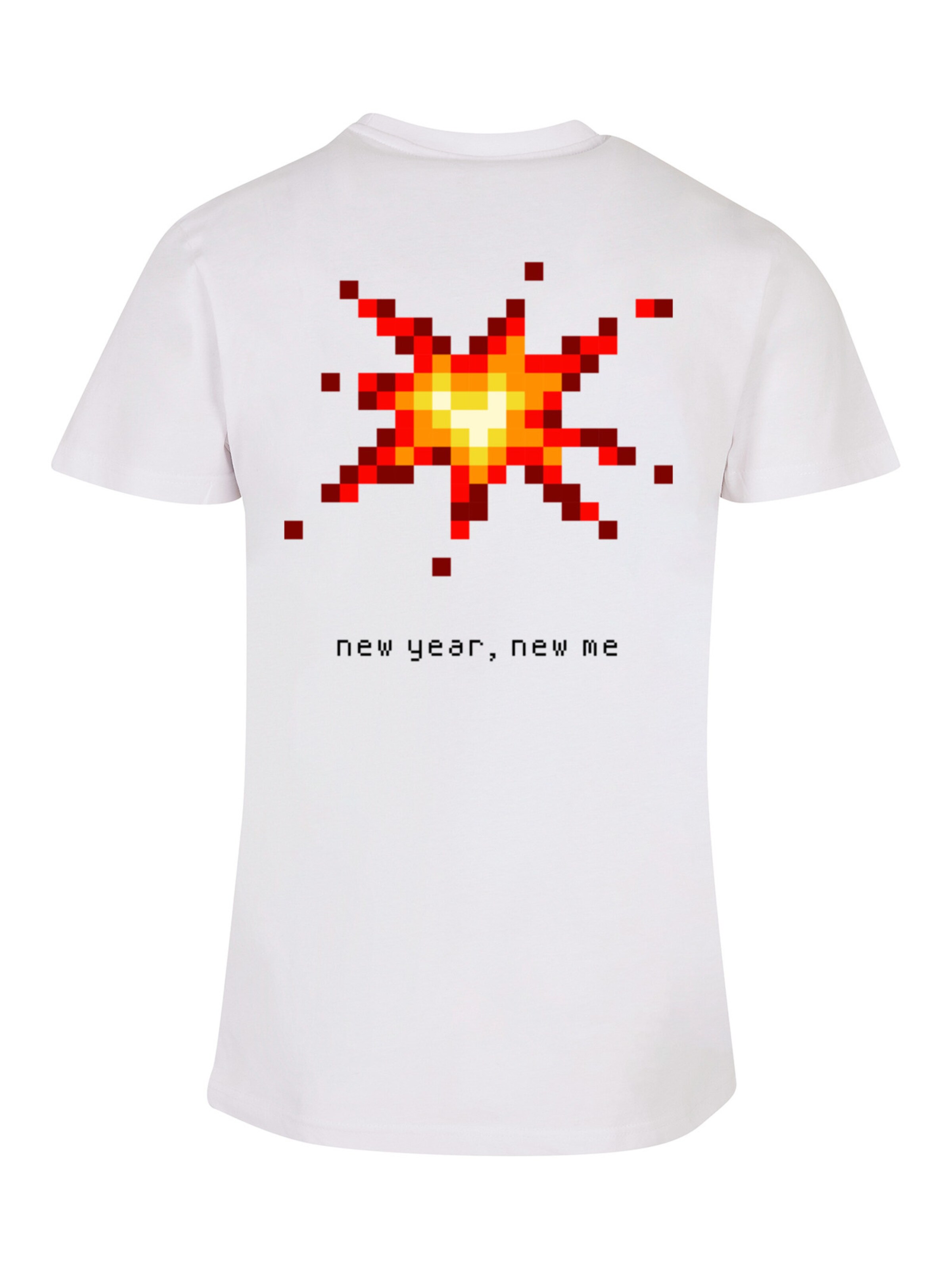 F4NT4STIC T-Shirt 'Happy People Only Good Vibes' in Weiß