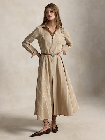 Polo Ralph Lauren Košeľové šaty - Béžová: predná strana