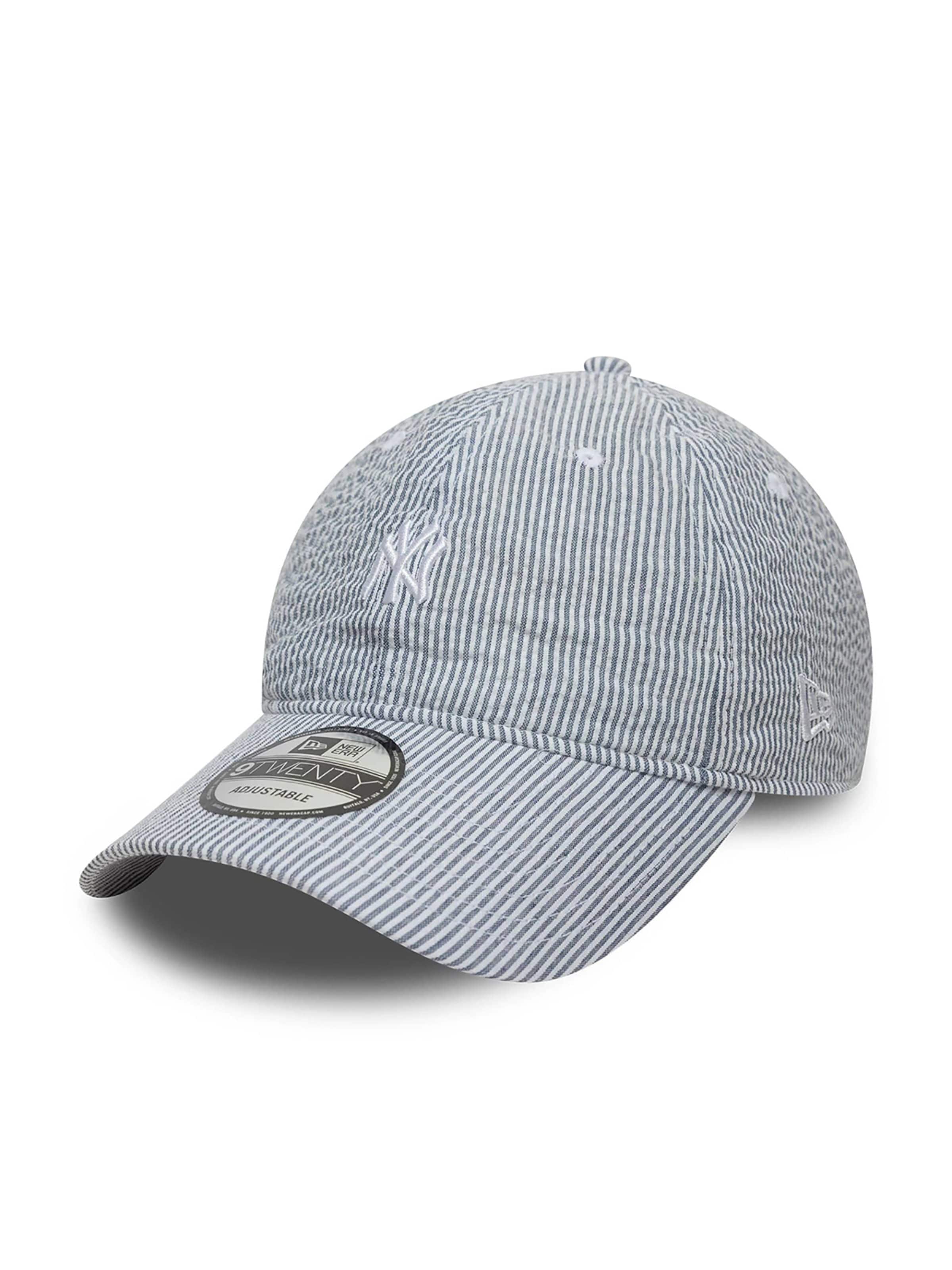 NEW ERA Športová šiltovka '9TWENTY New York Yankees MLB Seersucker' - Modrá: predná strana