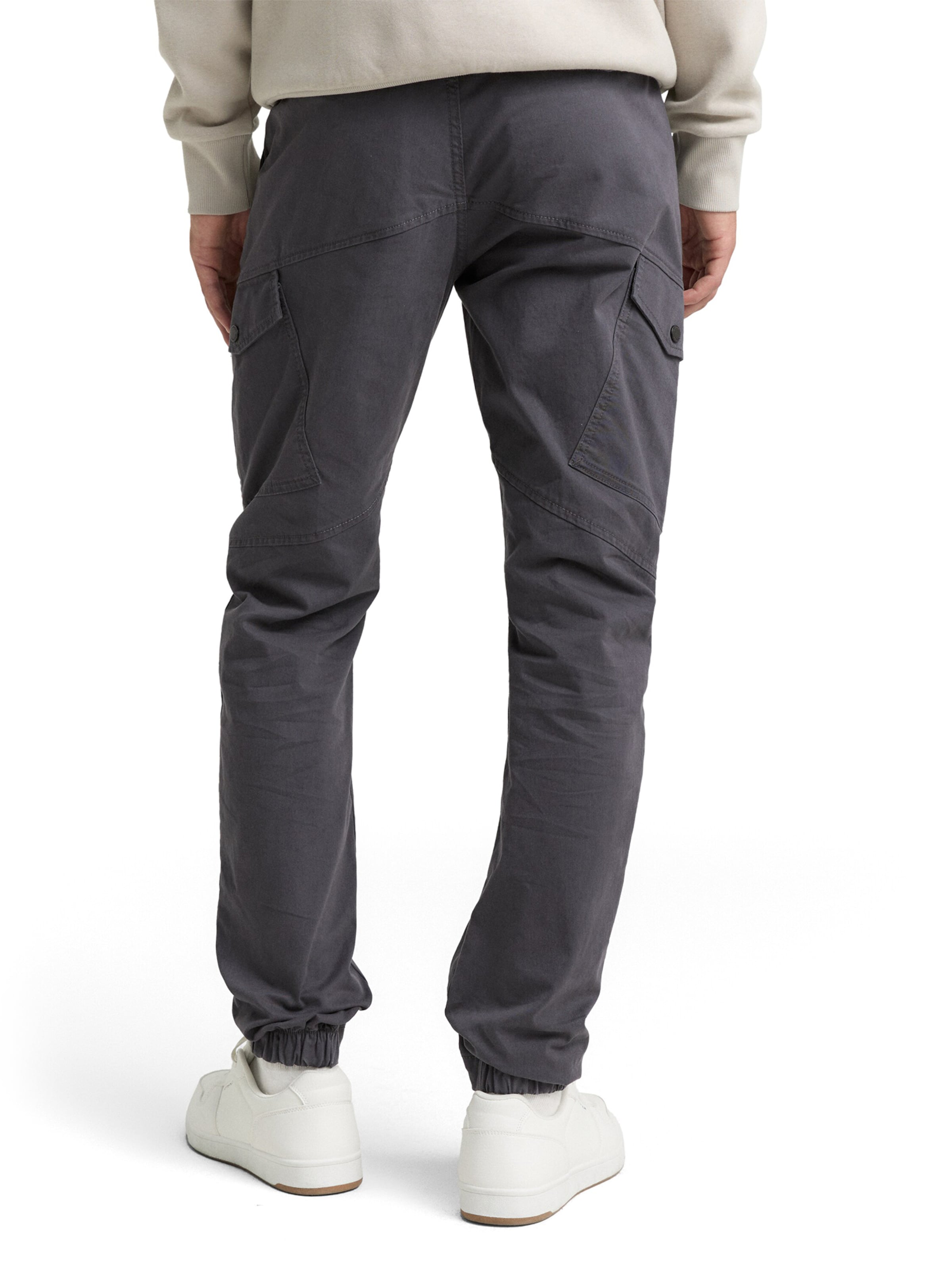 TOM TAILOR DENIM Slimfit Kargo hlače | siva barva