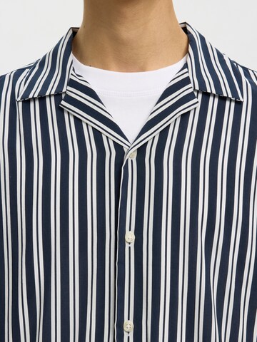 SELECTED Comfort Fit Πουκάμισο 'SLHAIR' σε μπλε