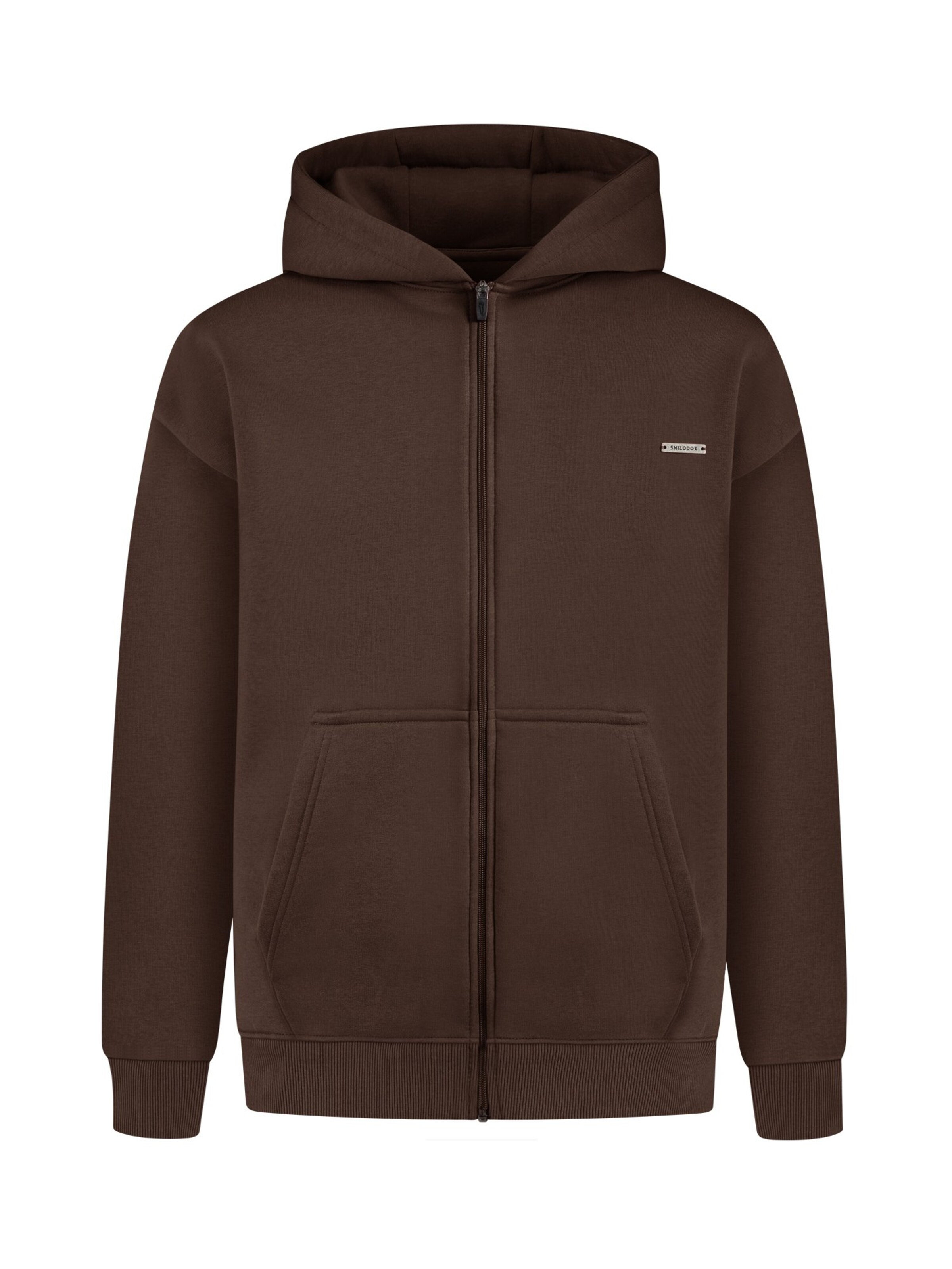 Smilodox Sweat jacket in Brown: front