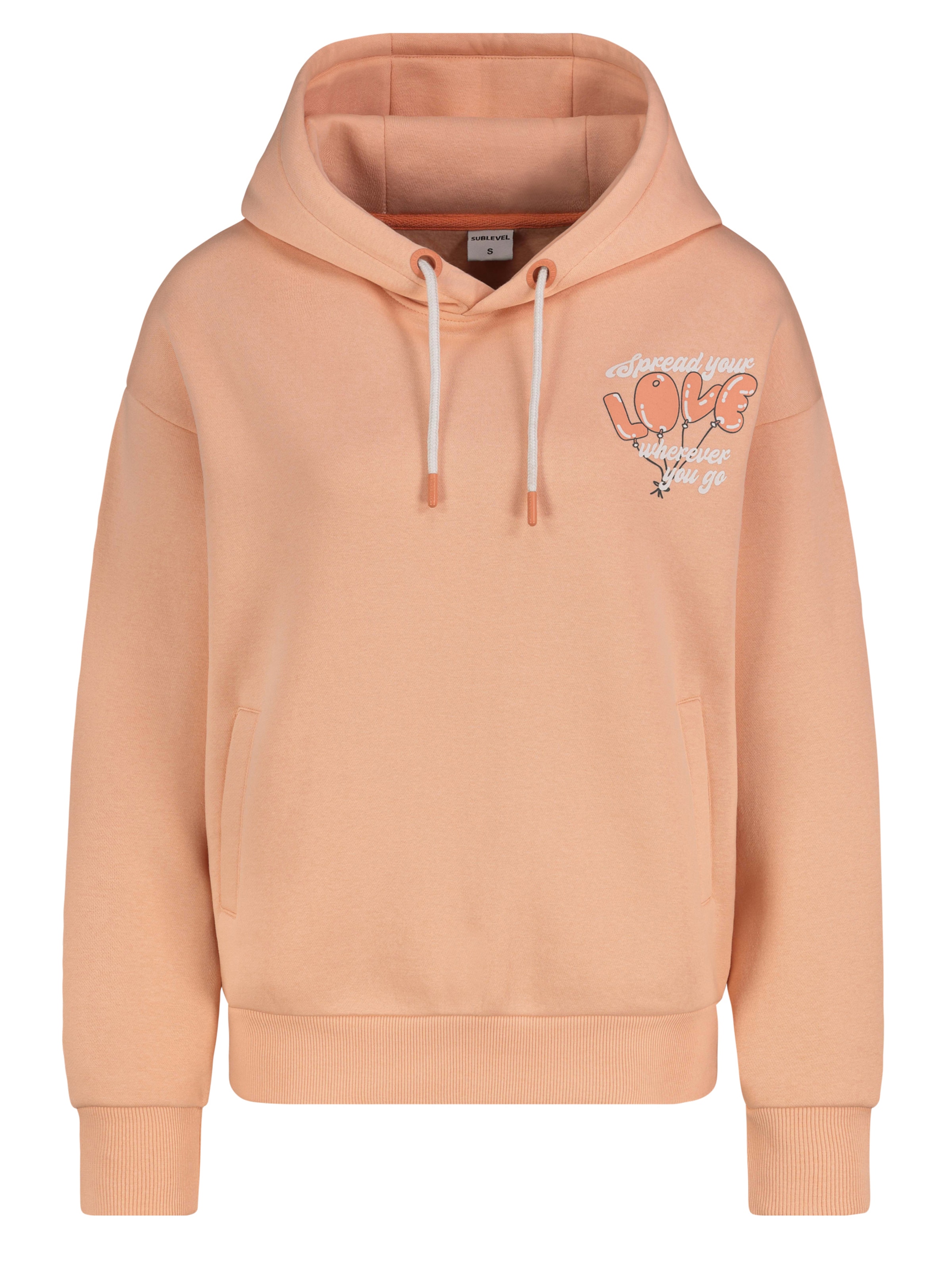 Sublevel Sweatshirt 'Goodvibes' in Orange: Vorderseite