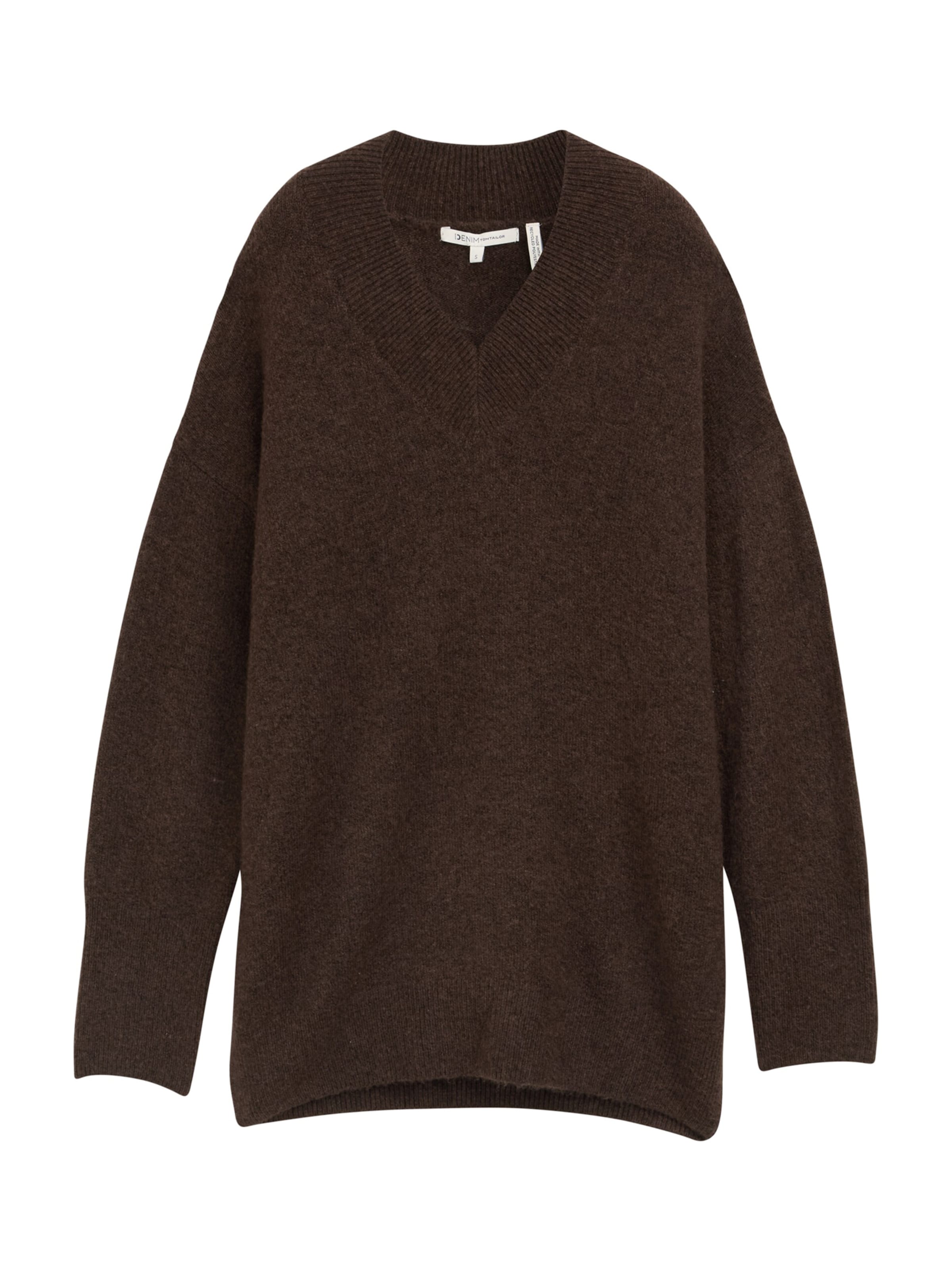 TOM TAILOR DENIM Pullover in Braun: Vorderseite
