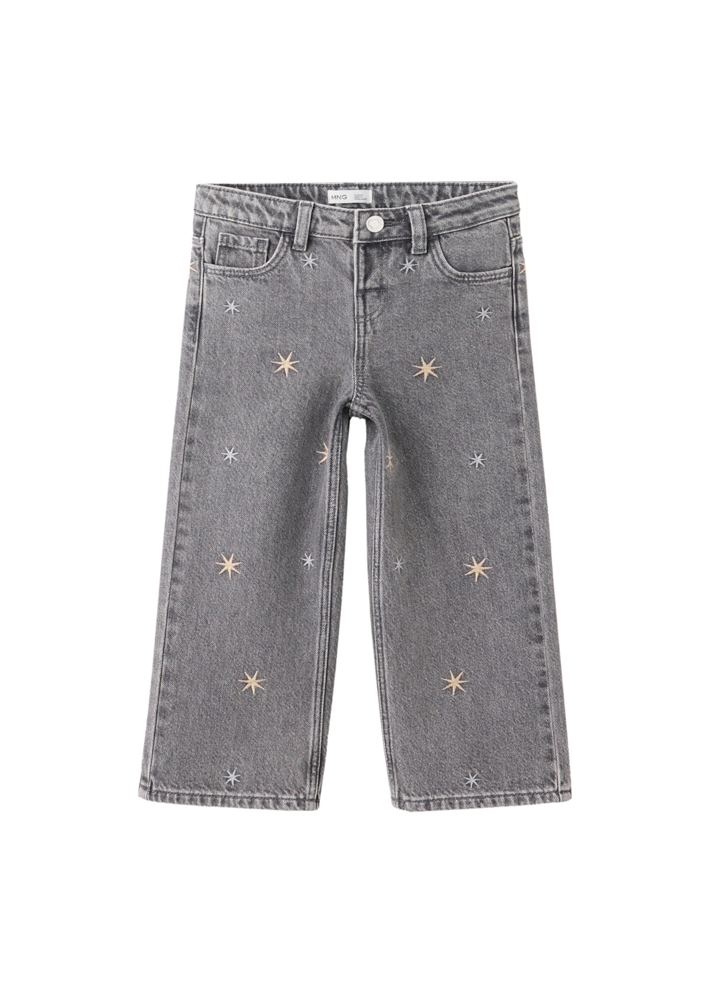 MANGO KIDS Loosefit Jeans 'NIGHT' i grå: forside
