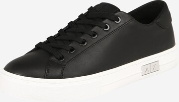 ARMANI EXCHANGE Platform trainers in Black: front