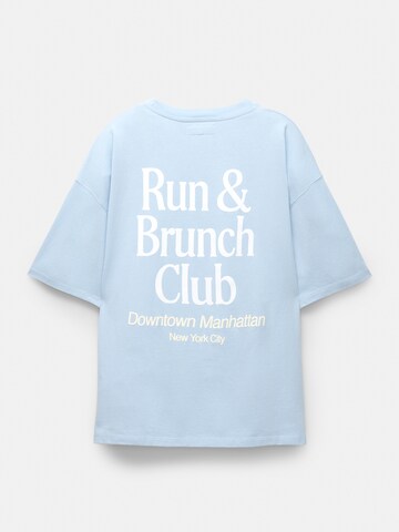 Pull&Bear T-shirt i blå