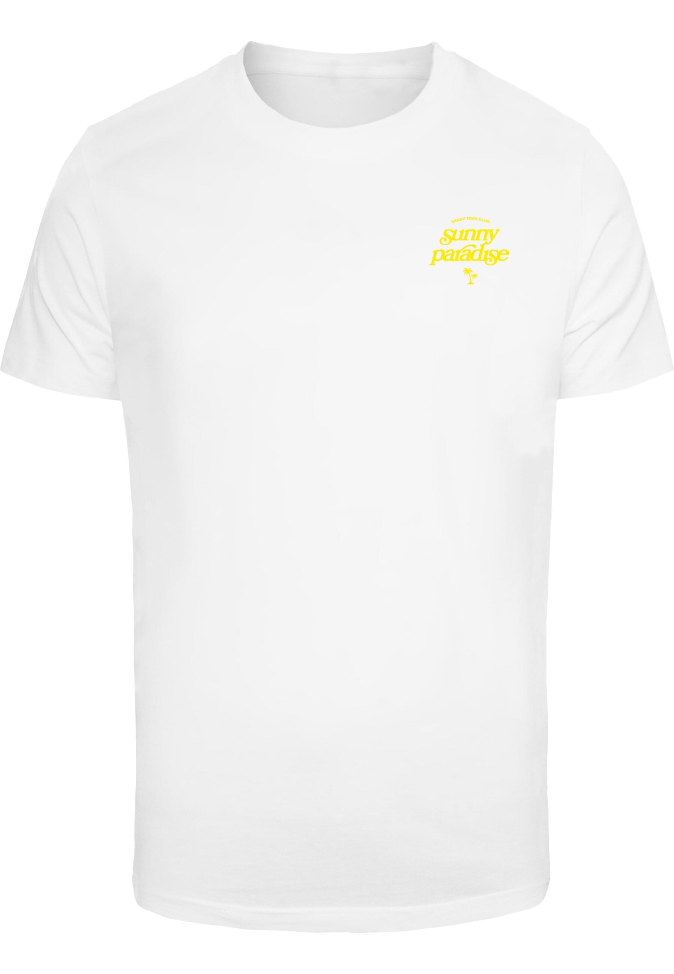 T-Shirt 'Sunny Paradise' Mister Tee en blanc : devant