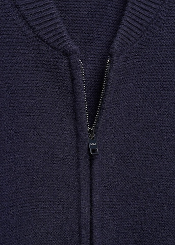 MANGO MAN Knit Cardigan 'Lotoc' in Blue