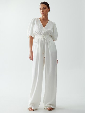 The Fated Jumpsuit 'PROUD' in White