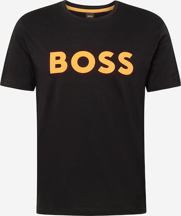 BOSS Футболка 'Thinking' в Черный: спереди