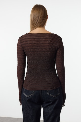 Trendyol Majica | rjava barva