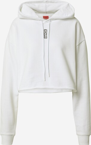HUGO Sweatshirt 'Dephana' in Wit: voorkant