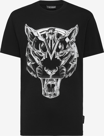Plein Sport - Camiseta 'Chrome Tiger' en negro: frente