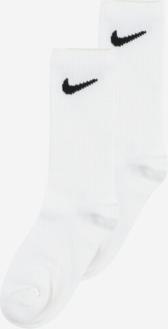 NIKE Athletic Socks in White: front