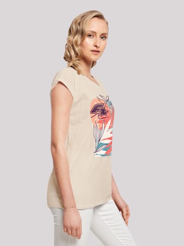 F2 Shirt 'F2 Beach Vibes Sommer Style' in Beige