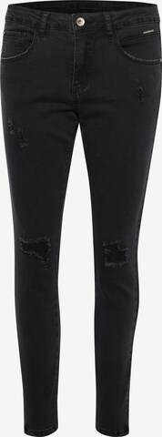 Skinny Jean 'Josefine ' Cream en noir : devant