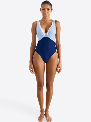Horizon Athletic - Push-up Fato de banho desportivo 'Tasman One Piece Luna' em azul: frente