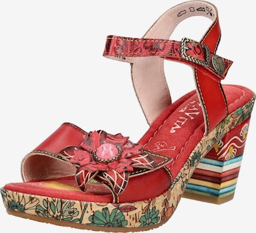 Sandalo di Laura Vita in rosso: frontale