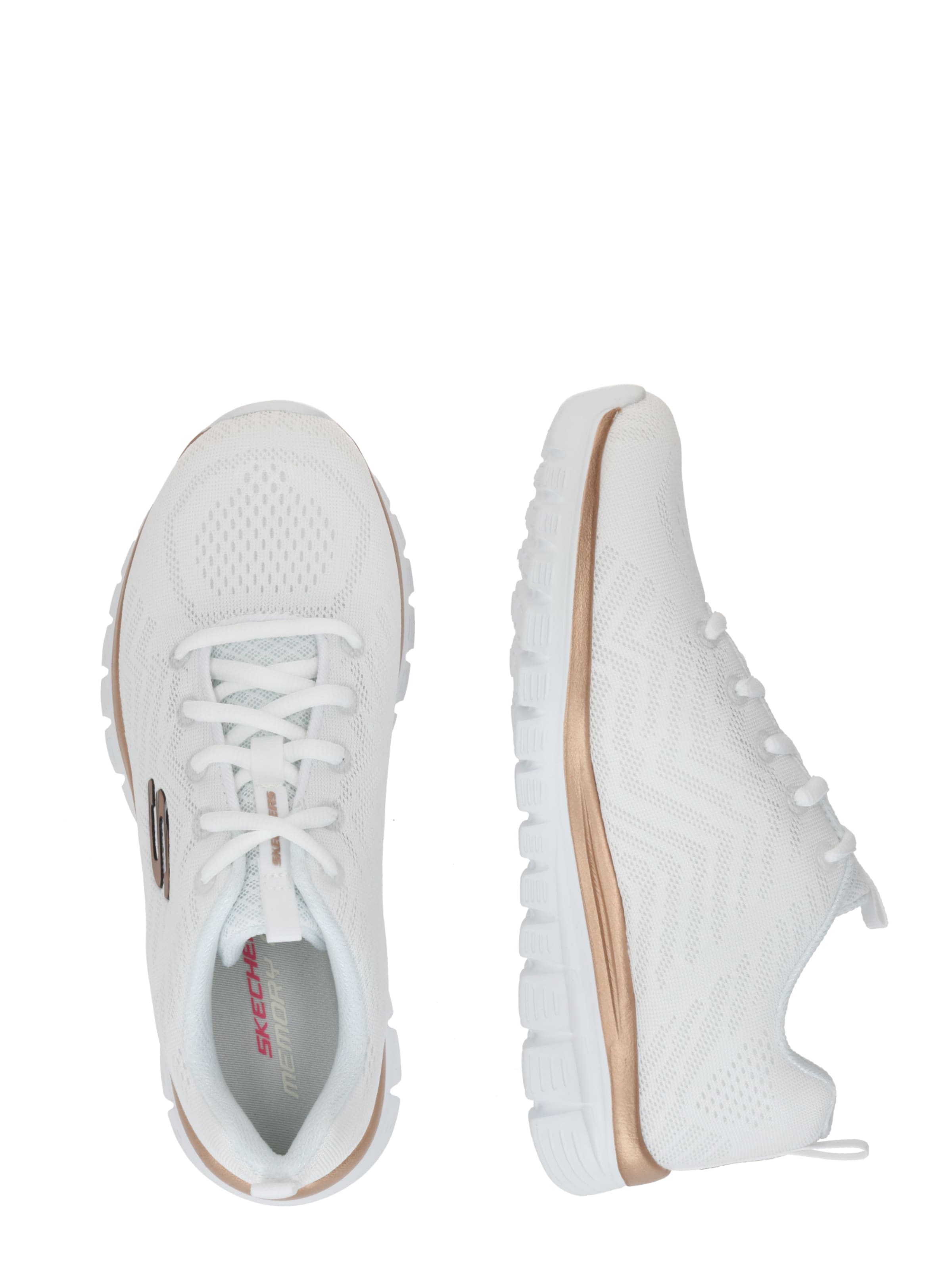 Baskets basses 'Graceful Get Connected' SKECHERS en blanc