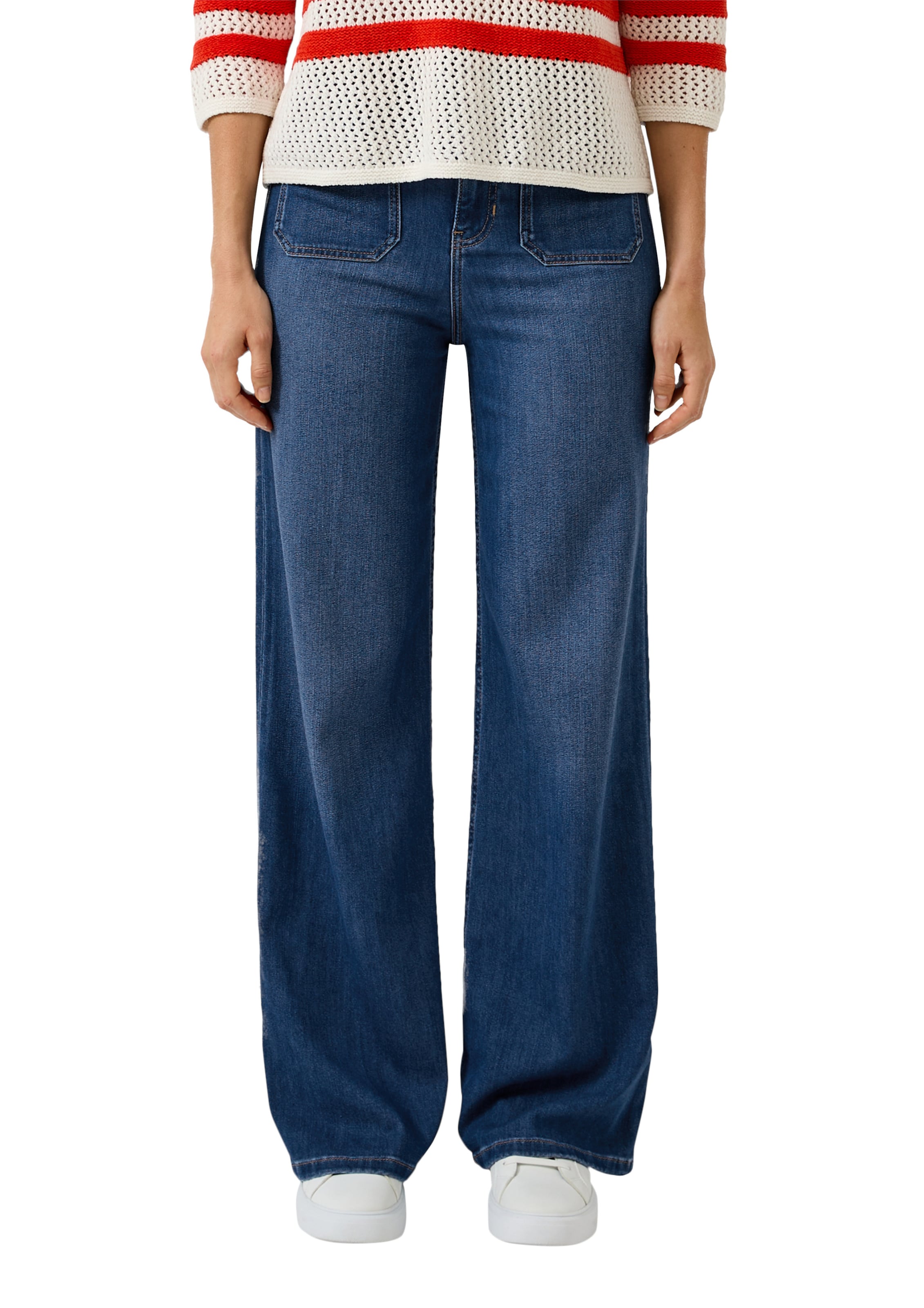 s.Oliver Широкий Джинсы 'Suri' в Синий: спереди