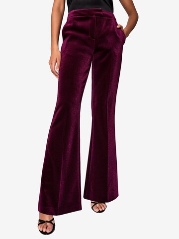 self. Laienev Viikidega püksid, värv lilla: eest vaates