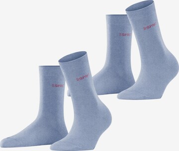 ESPRIT Socken 'Uni 2-Pack' in Blau: Vorderseite