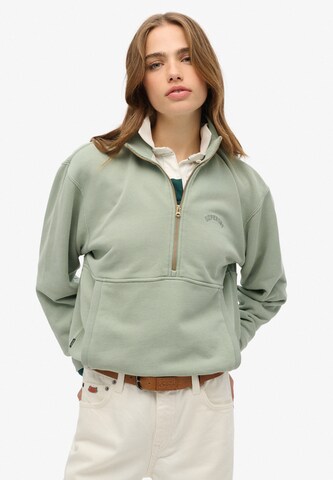 Superdry Sweatshirt 'Essential' in Green: front