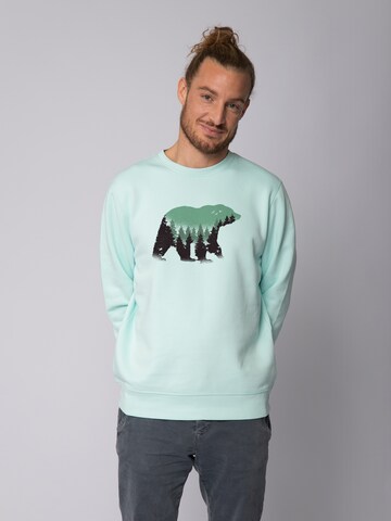 Felpa ' Waldbär ' di Watapparel in blu: frontale