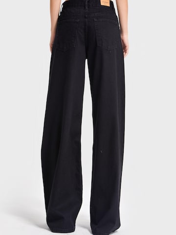 IT'S BASIC Wide leg Jeans 'Palazzo Mid Rise' in Black
