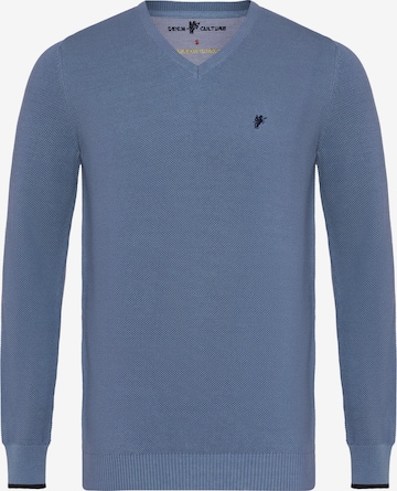 DENIM CULTURE Пуловер 'Romario' в синьо: отпред