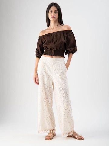 MND Loosefit Bukser i beige