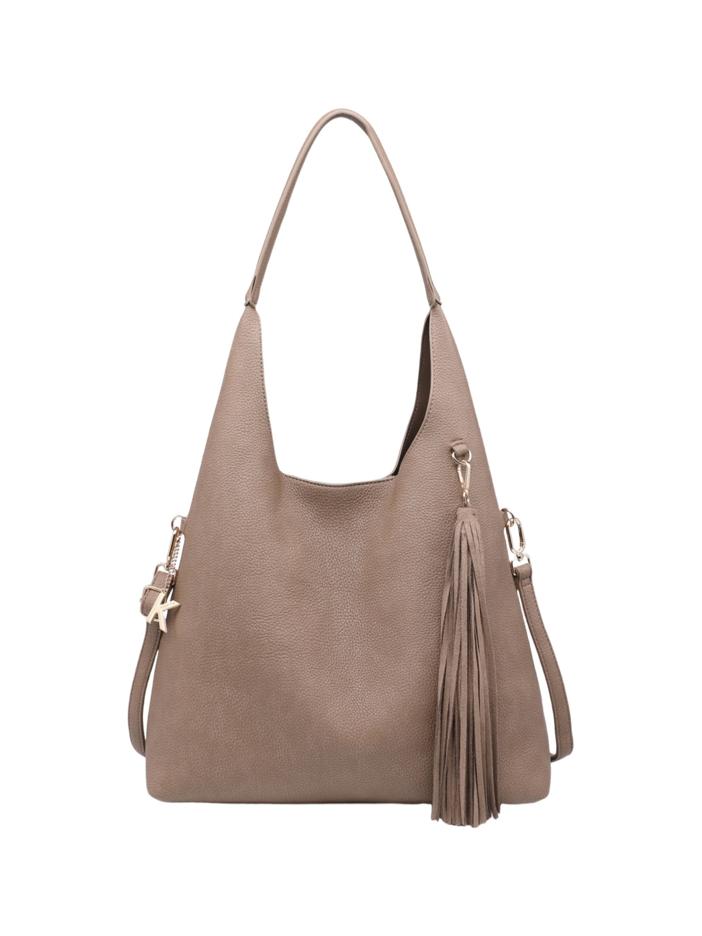 Borsa a mano 'Borsa a mano donna Kassandra Éclaire poliestere chiusura zip' di Kassandra in grigio: frontale