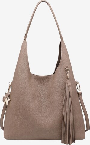 Borsa a mano 'Borsa a mano donna Kassandra Éclaire poliestere chiusura zip' di Kassandra in grigio: frontale