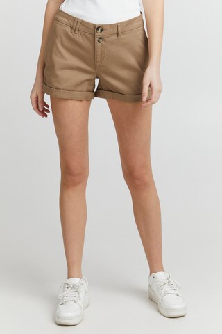 Oxmo Regular Chinoshorts 'Piera' in Beige: predná strana