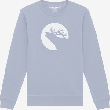 Sweat-shirt ' Röhrender Hirsch ' Watapparel en bleu : devant