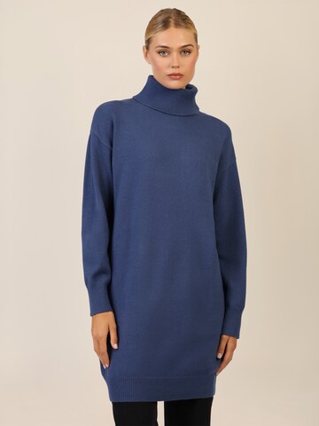 APART Knitted dress in Blue: front