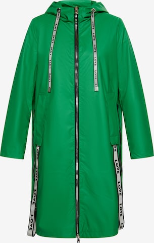 MYMO Between-Seasons Coat in Green: front