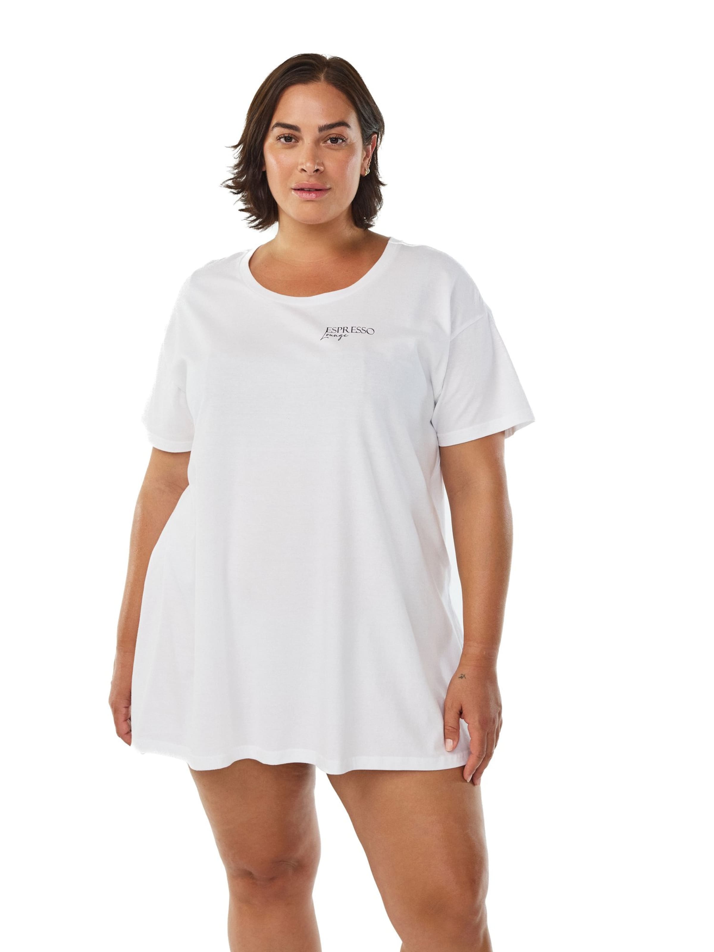 Maglietta 'Mally' di Zizzi in bianco