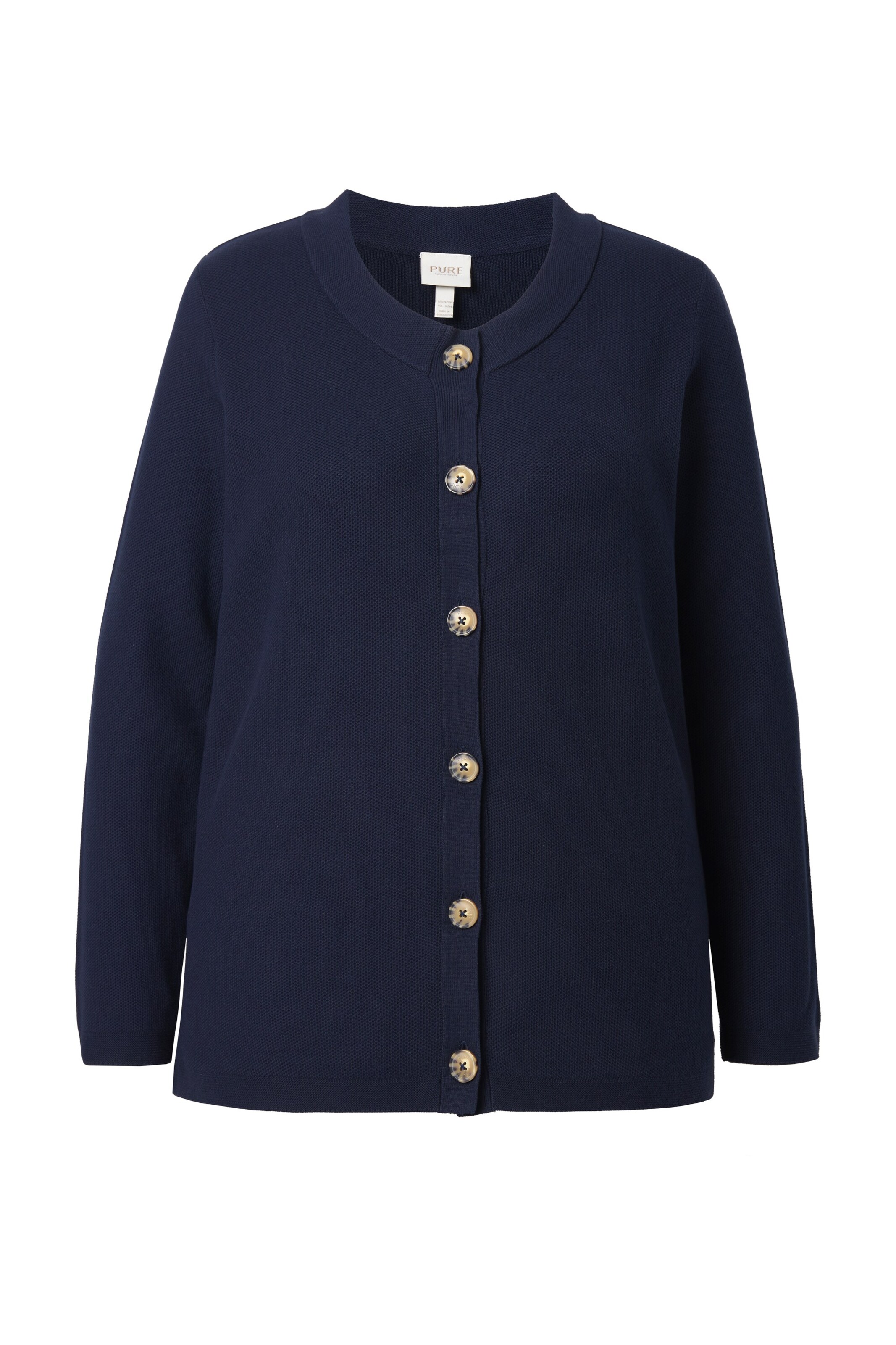 Ulla Popken Gebreid vest in de kleur Navy, Productweergave