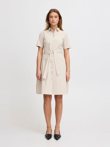 Robe-chemise 'IHSanty' ICHI en beige : devant