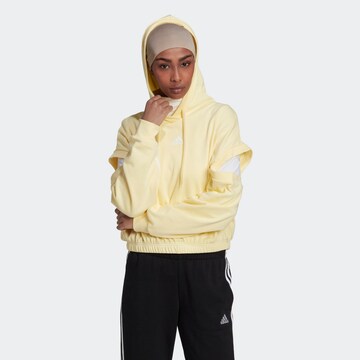 ADIDAS SPORTSWEAR Athletic Sweatshirt 'Hyperglam' in Yellow: front