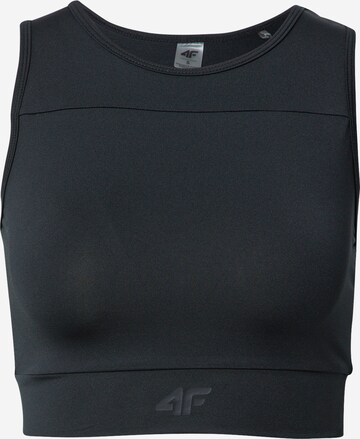 4F Sports top in Black: front