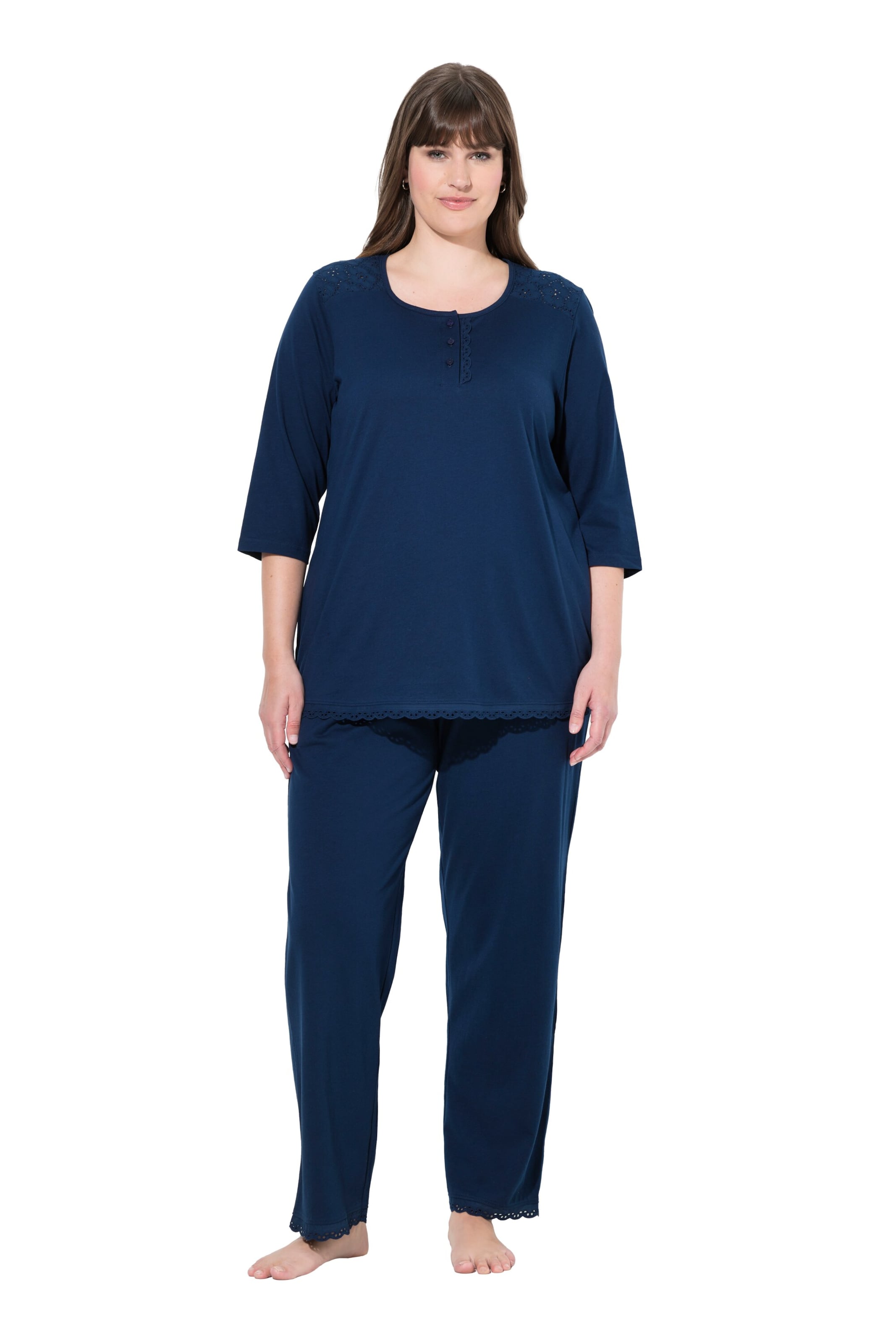 Ulla Popken Pajama in Blue: front